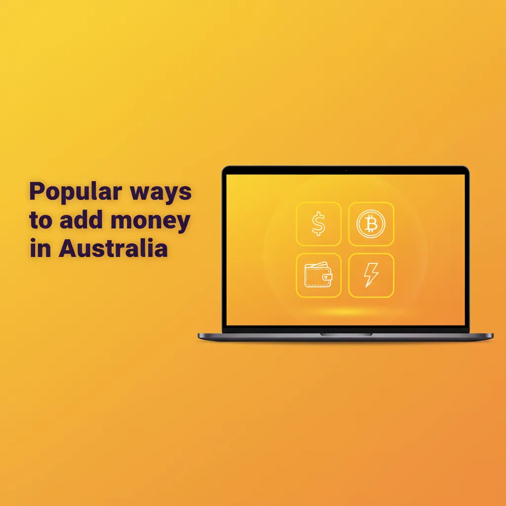 Infographic: popular ways to add money in Australia—Visa, Mastercard, Apple Pay, bank transfer, crypto, Piastrix.